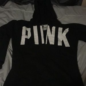victoria’s secret pink distressed v cut hoodie